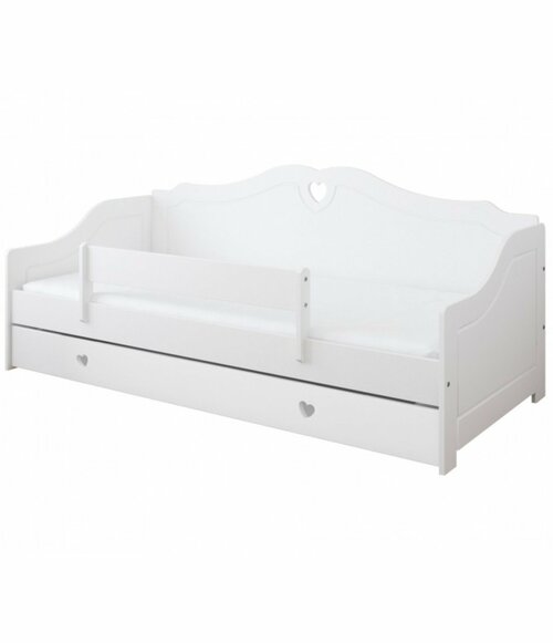 Postel Zina 180/80 cm - bílá + šuplík 