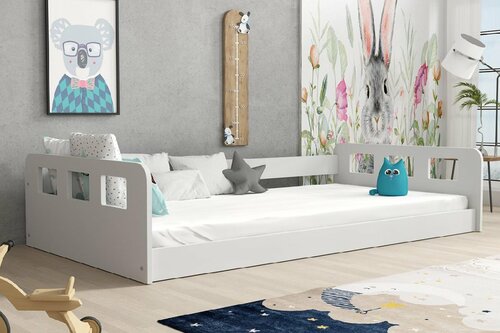 Postel Montessori Rona 180 x 80 cm + rošt ZDARMA - bílá