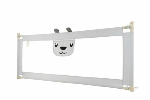 Zábrana na postel Méďa - 200 cm šedá