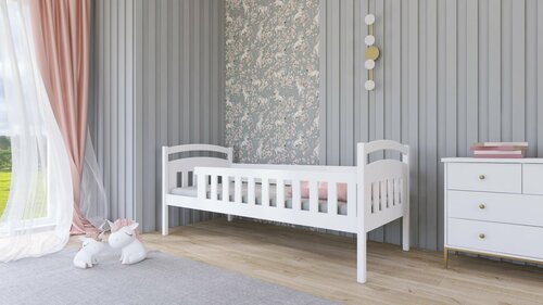 Roustoucí postel Maya 90x200 cm - BÍLÁ + rošt ZDARMA