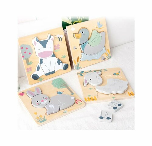 Dětská dřevěná vkládačka - kachnička