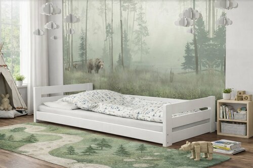 Postel z masivu Betka bílá 160/80 cm + rošt ZDARMA