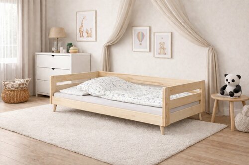 Postel z masivu Betka na nohách 160/80 cm + rošt ZDARMA