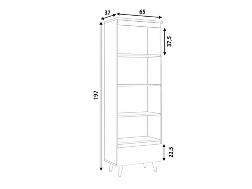 Policový regál skandinávský styl - Norge 01