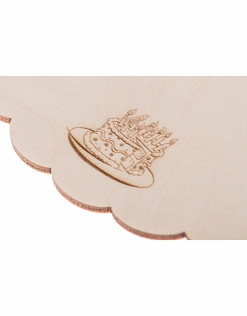 Dřevěná podložka pod dort silná - 35 cm