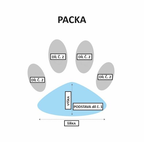 Dětské čalouněné čelo Packa 100x50 cm - barevné kombinace