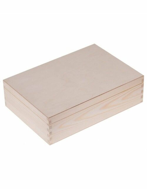 Přírodní dřevěná dárková krabička - 35x25x10 cm