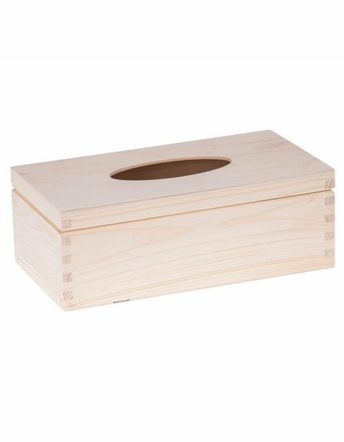 Dřevěná krabička na kapesníky - 26x14x8 cm