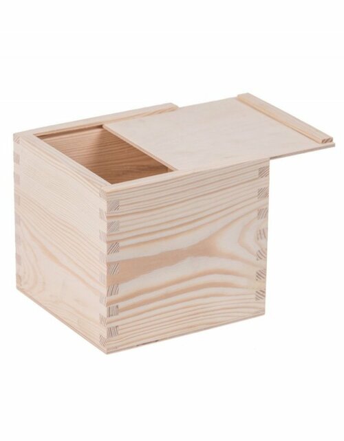Dřevěná krabička na kapesníky - 14x14x13,5 cm