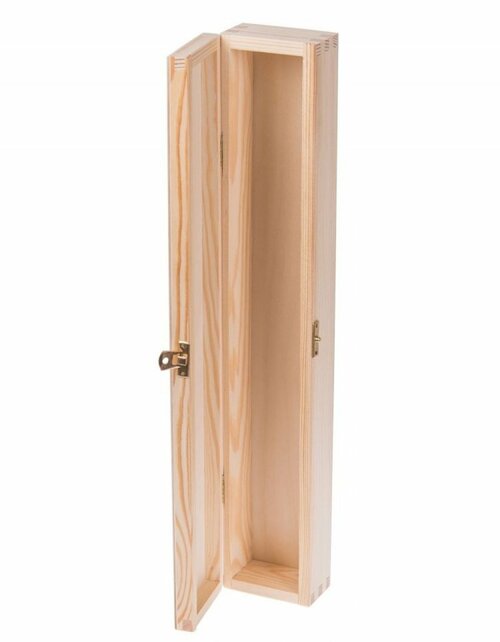 Víceúčelová přírodní dřevěná krabička - 47x8x6 cm