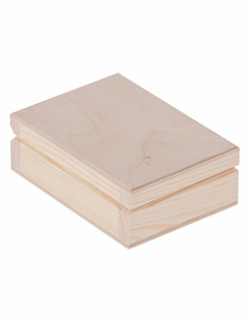 Přírodní dřevěná dárková krabička - 11x8x4 cm