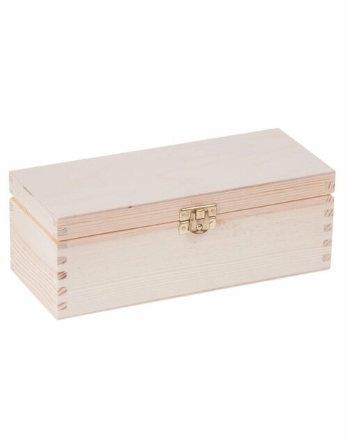 Krabička dřevěná na čaj 9,3x22,5x8 cm zapínání