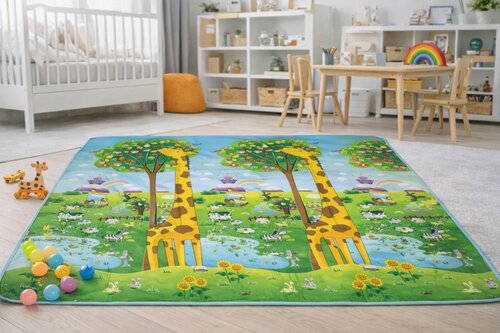 Dětská hrací podložka ZOO 180 x 200 cm