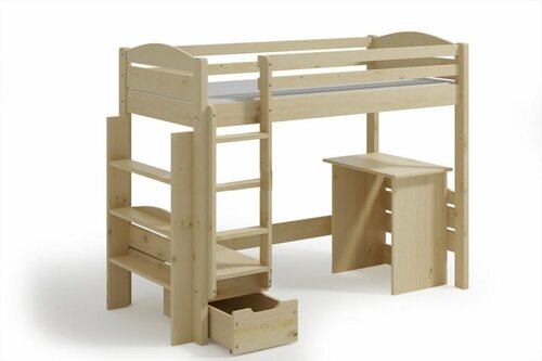 Vyvýšená postel Darina 80/200 cm bílá + rošt ZDARMA