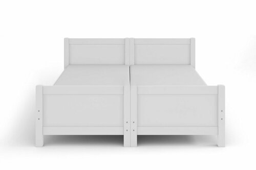 Hotelová postel z masivu Antoaneta TWIN bílá 2x 80x200 cm + rošt ZDARMA