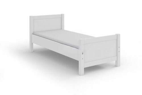 Postel z masivu Antoaneta 90x200 cm bílá + rošt ZDARMA