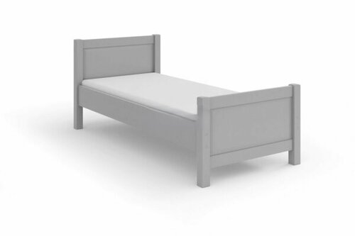 Postel z masivu Antoaneta 90x200 cm šedá + rošt ZDARMA