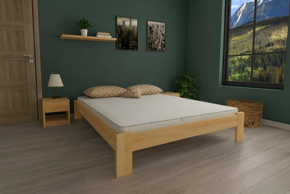 Postel Adam 160x200 cm masiv + matrace Relax + rošt ZDARMA
