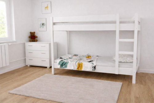 Postel Gino bílá 90x200 cm + matrace Optimal Comfort + rošty ZDARMA