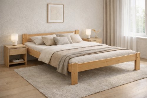 Postel z masivu Anetka 120 x 200 cm + matrace Optimal 12cm + rošt ZDARMA