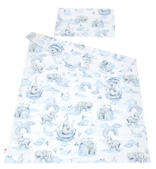 Povlečení 100/160 cm + 50/60 cm slůně modrá