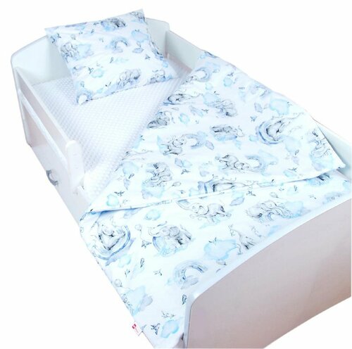 Povlečení 100/160 cm + 50/60 cm slůně modrá