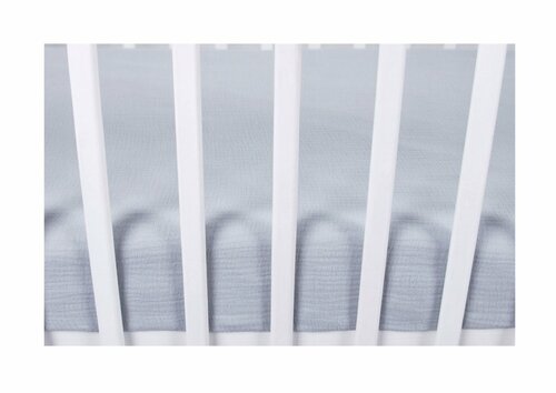 Mušelínové prostěradlo s gumkou 60x120 cm - šedá