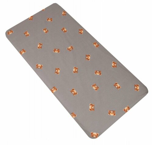 Prostěradlo bavlněné s gumkou 120/60 cm - medvídci kuk hnědí