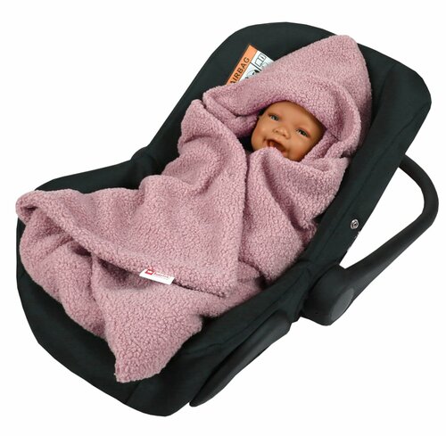 Zavinovací deka do autosedačky - růžová