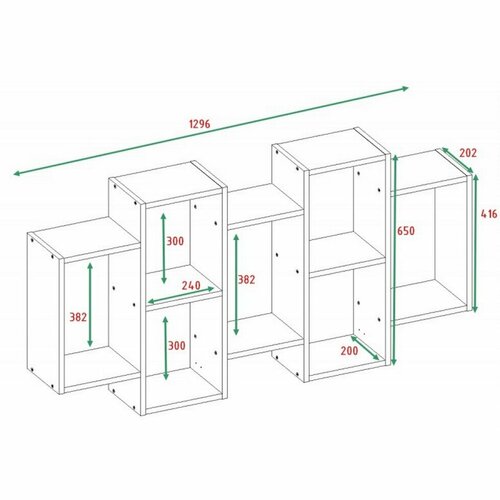 Police závěsná Helios - dub artisan