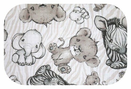 Plena bavlna potisk safari