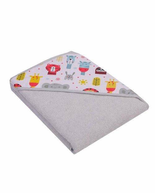 Dětská osuška s kapucí - termofrote šedá 80x80 cm