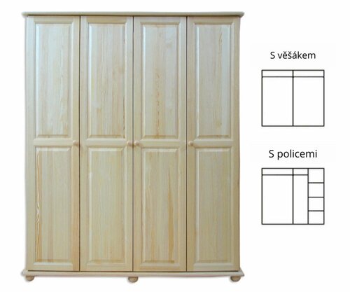 Skříň masiv borovice - SF 44