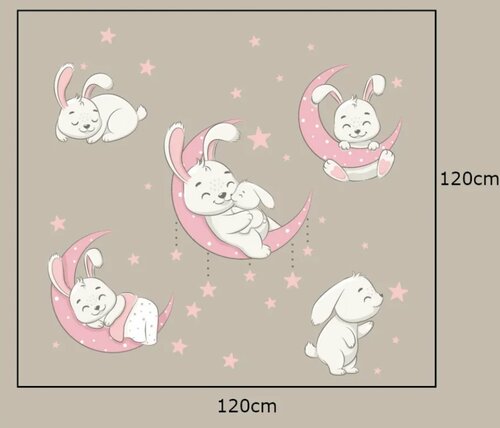 Samolepící dekorace na zeď / králíček na obloze