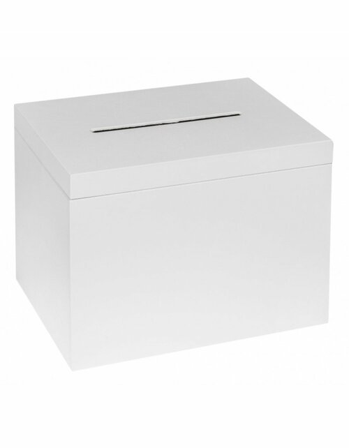 Schránka na dopisy a přání - bílá 29x20x23 cm