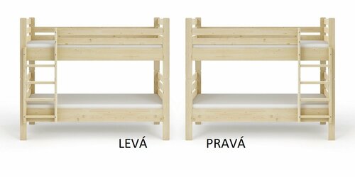 Patrová postel MIKOL 2v1 200x90 cm + šuplíky + rošty ZDARMA