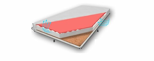 Matrace zónová Kaira MAXI 160x80x14 cm - kokos