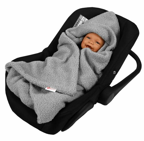 Zavinovací deka do autosedačky - šedá