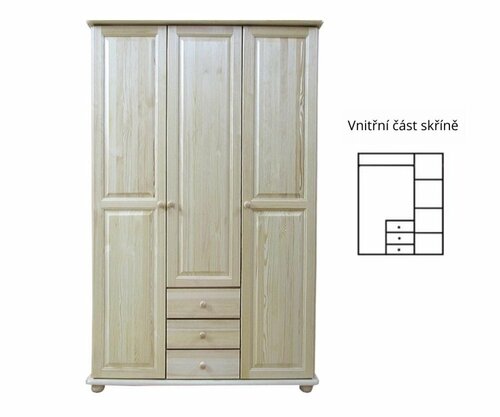 Skříň masiv borovice - SF 41A