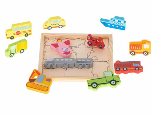 Puzzle, vkládačka auta