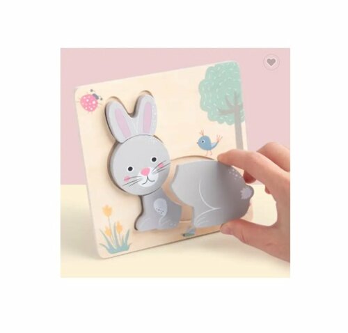 Dětská dřevěná vkládačka - zajíček