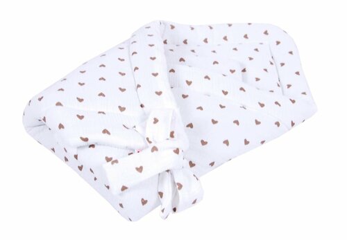 Mušelínová zavinovačka - hnědé srdíčko