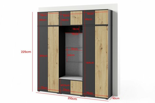 Předsíňová sestava ROSS 4 - různé barvy