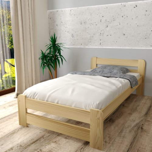 Zvýšená postel z masivu Halina 80x200 cm + matrace Diana 12 cm + rošt ZDARMA