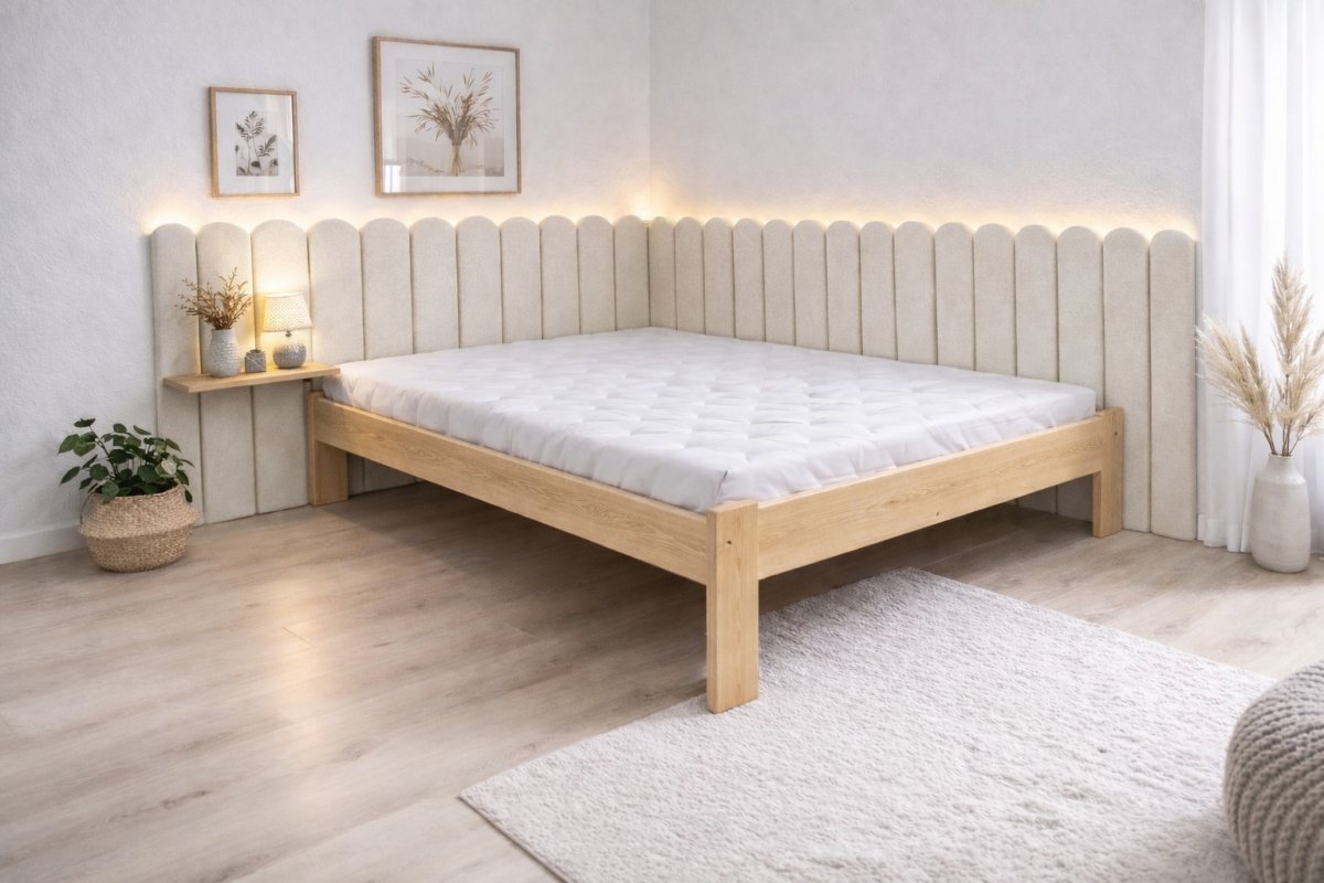 Čalouněný panel Plot 5 cm - krémová 01