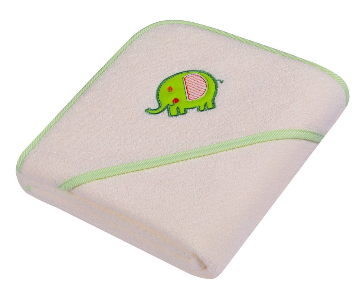 Dětská froté osuška s kapucí 80x80 cm / Slon