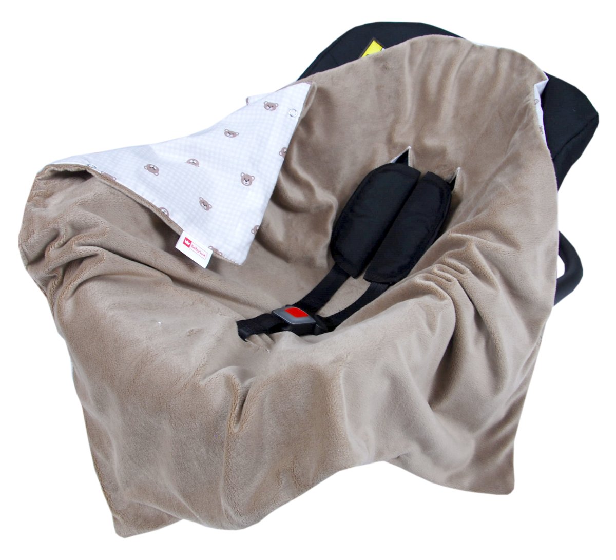 Oboustranná deka do kočárku minky 80x80 cm - medvědi