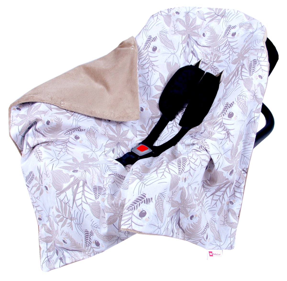 Oboustranná deka do kočárku minky 80x80 cm - koala