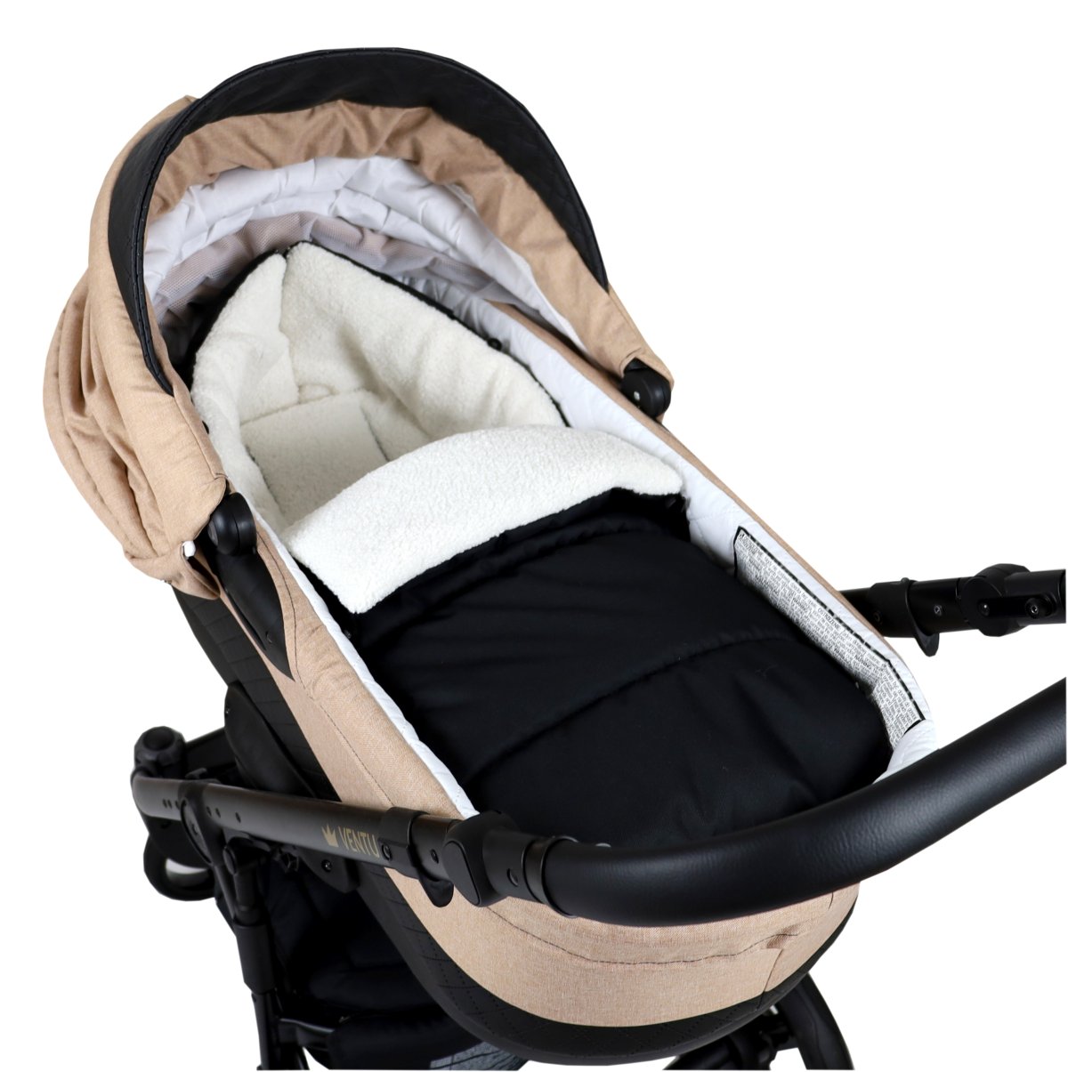 Fusak K4 bouclé - černá