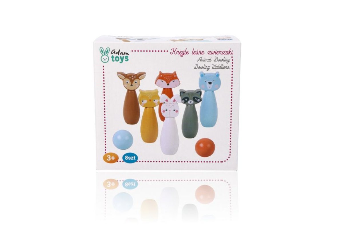 Dřevěné kuželky - lesní zvířátka